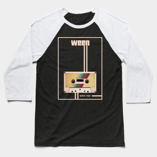 Ween Music Retro Cassette Tape Baseball T-Shirt